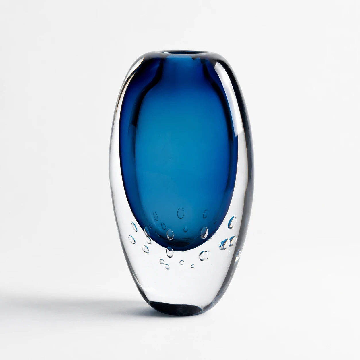 Jarrón de Vidrio soplado Azul — Pequeño