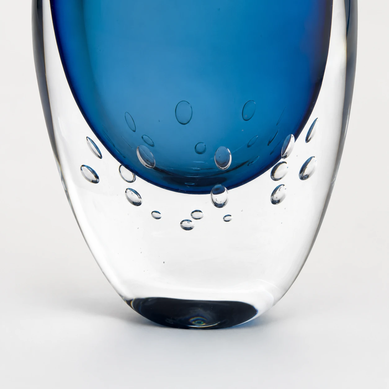 Jarrón de Vidrio soplado Azul — Pequeño