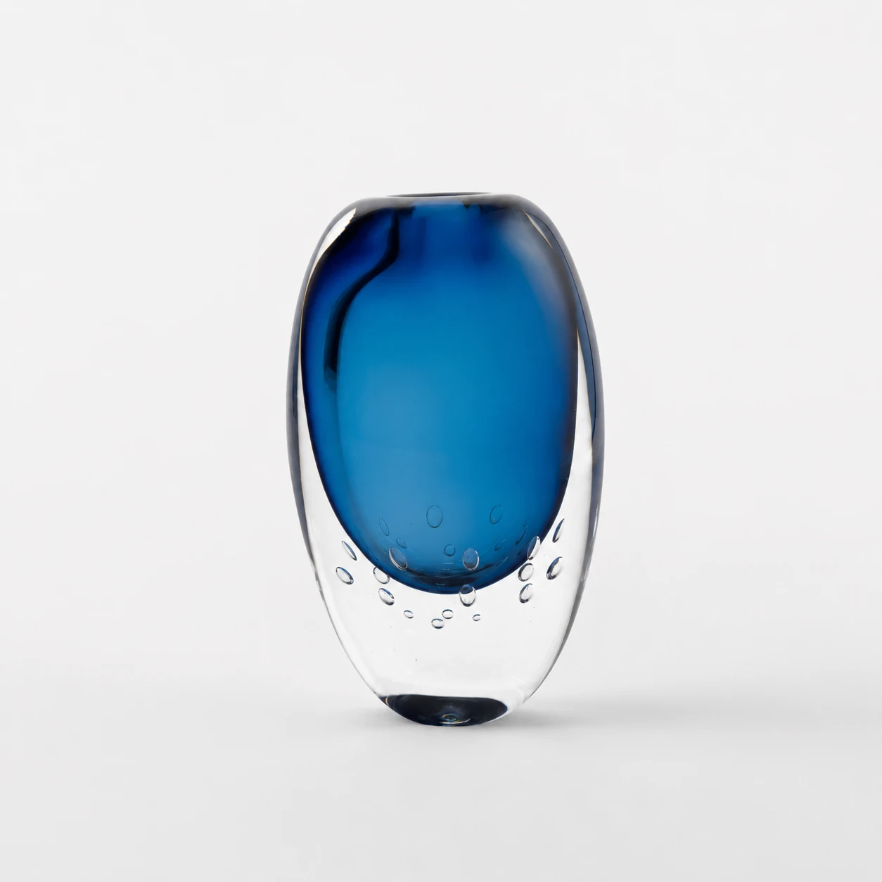 Jarrón de Vidrio soplado Azul — Pequeño