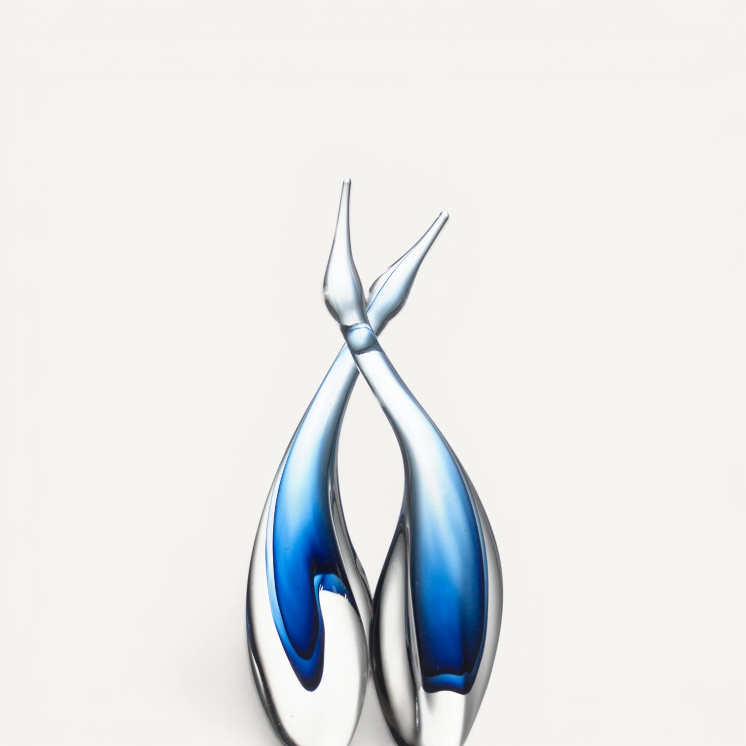 Escultura de Cristal Azul