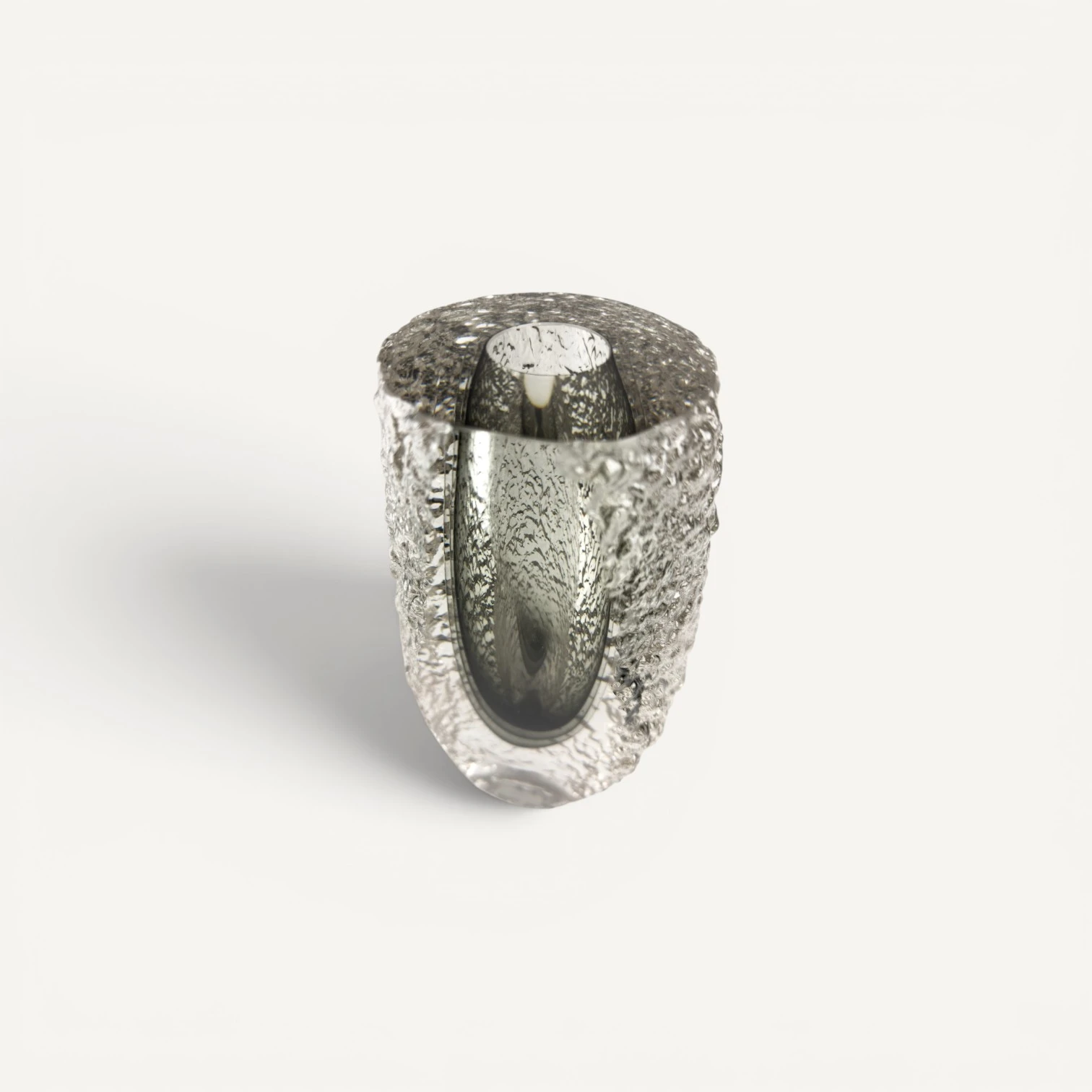 Jarrón Alargado de Cristal Transparente