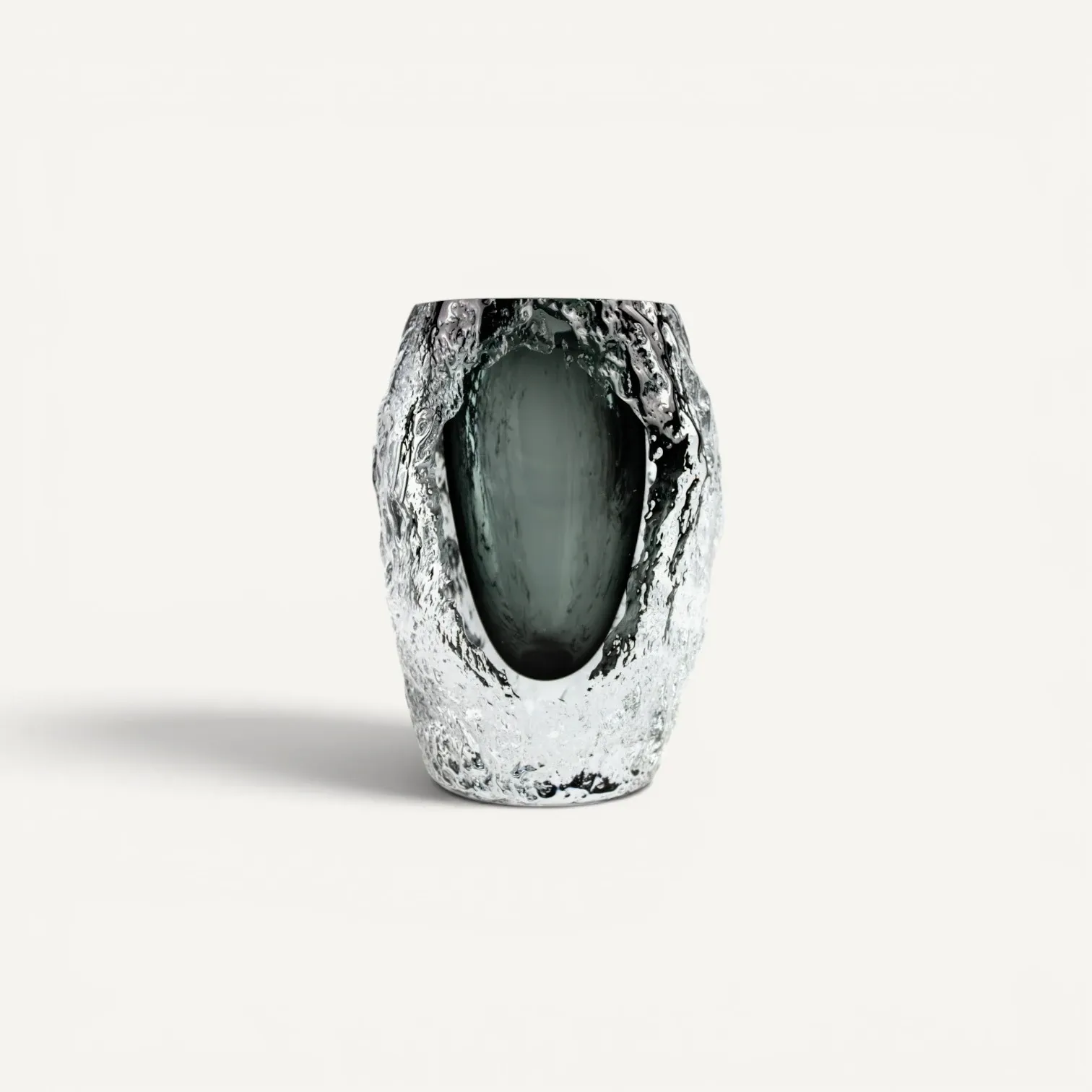 Jarrón de Vidrio soplado Gris — Pequeño