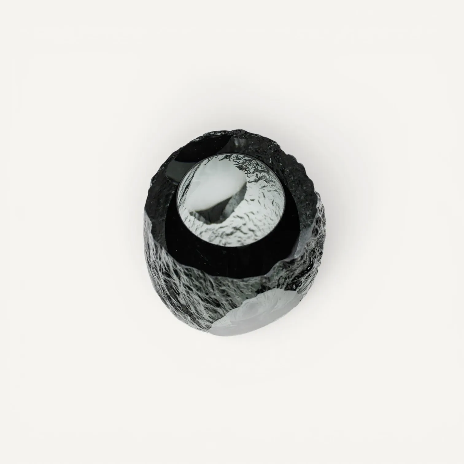 Jarrón de Vidrio soplado Gris — Grande