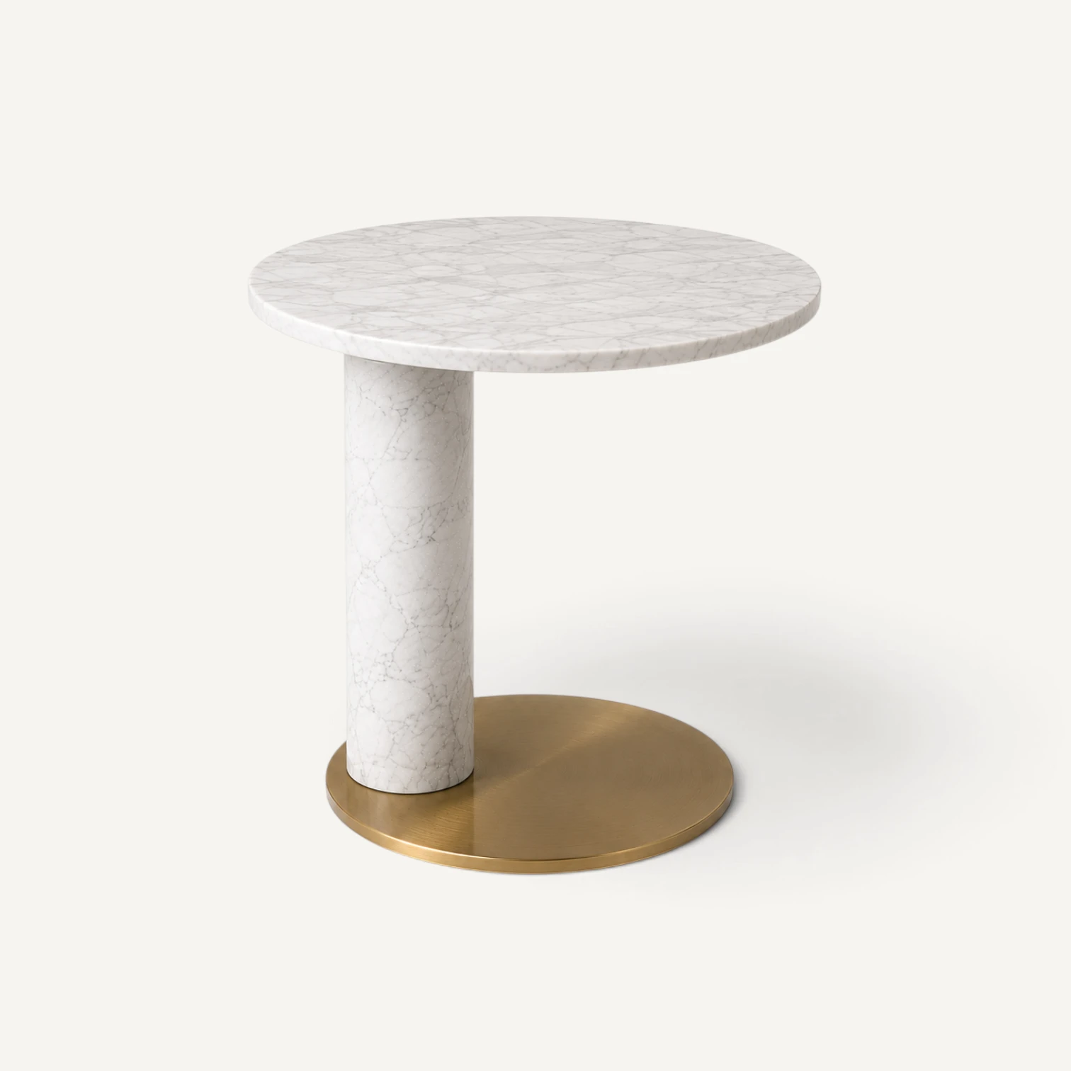 Mesa de centro Mármol Gris y Oro — Pequeña
